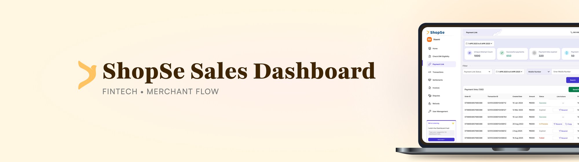 ShopSe sales dashboard case study