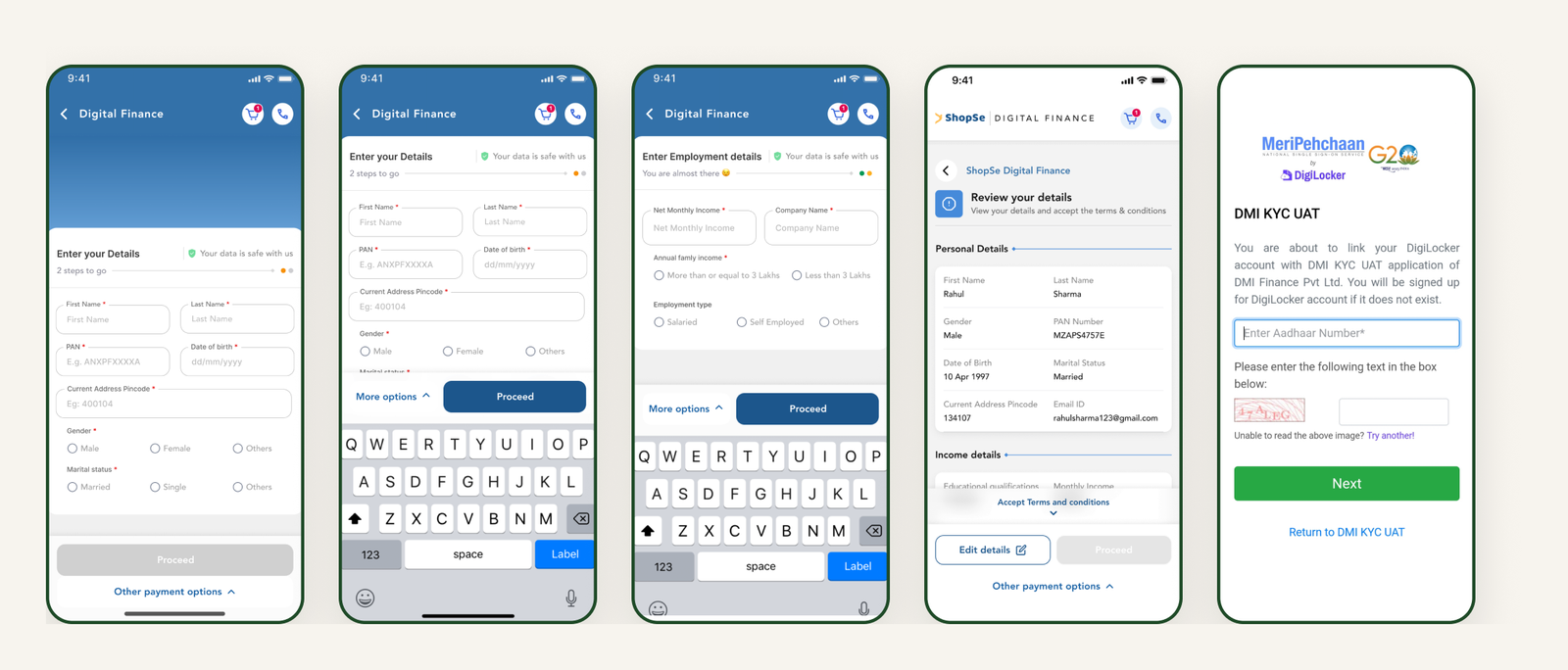 Redesigned verification: three focused forms with a review checkpoint