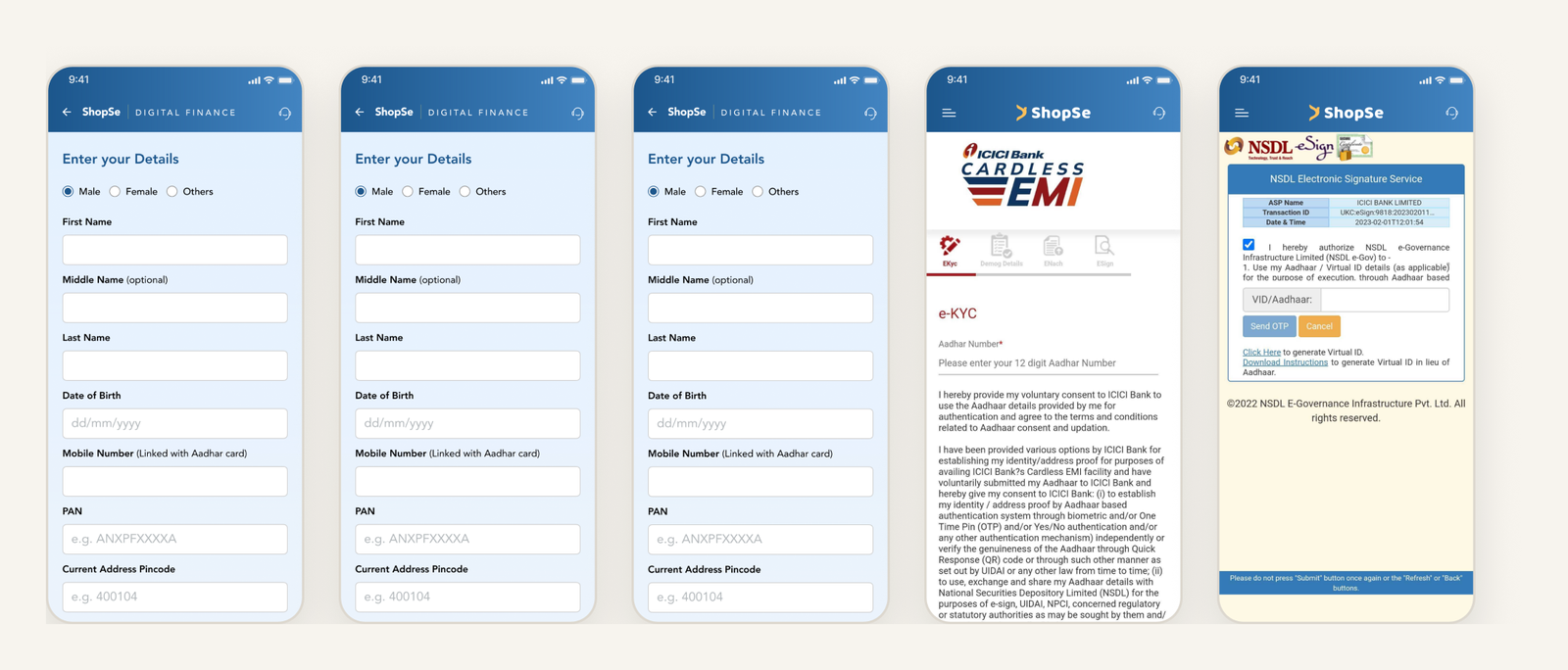 Original verification: nine screens of long forms and KYC